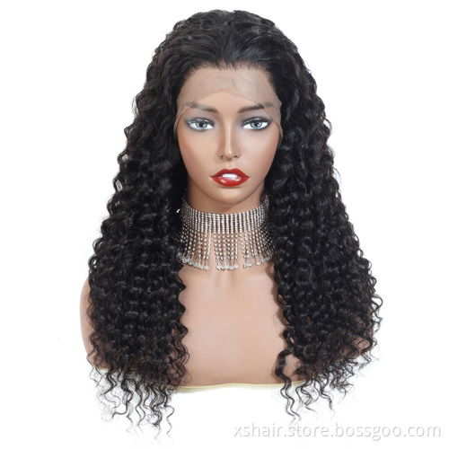 Morden Style Pixie Top Quality Front Frontal 180% Kinky Highlight Headband Full Lace 613 Human Hair Wig